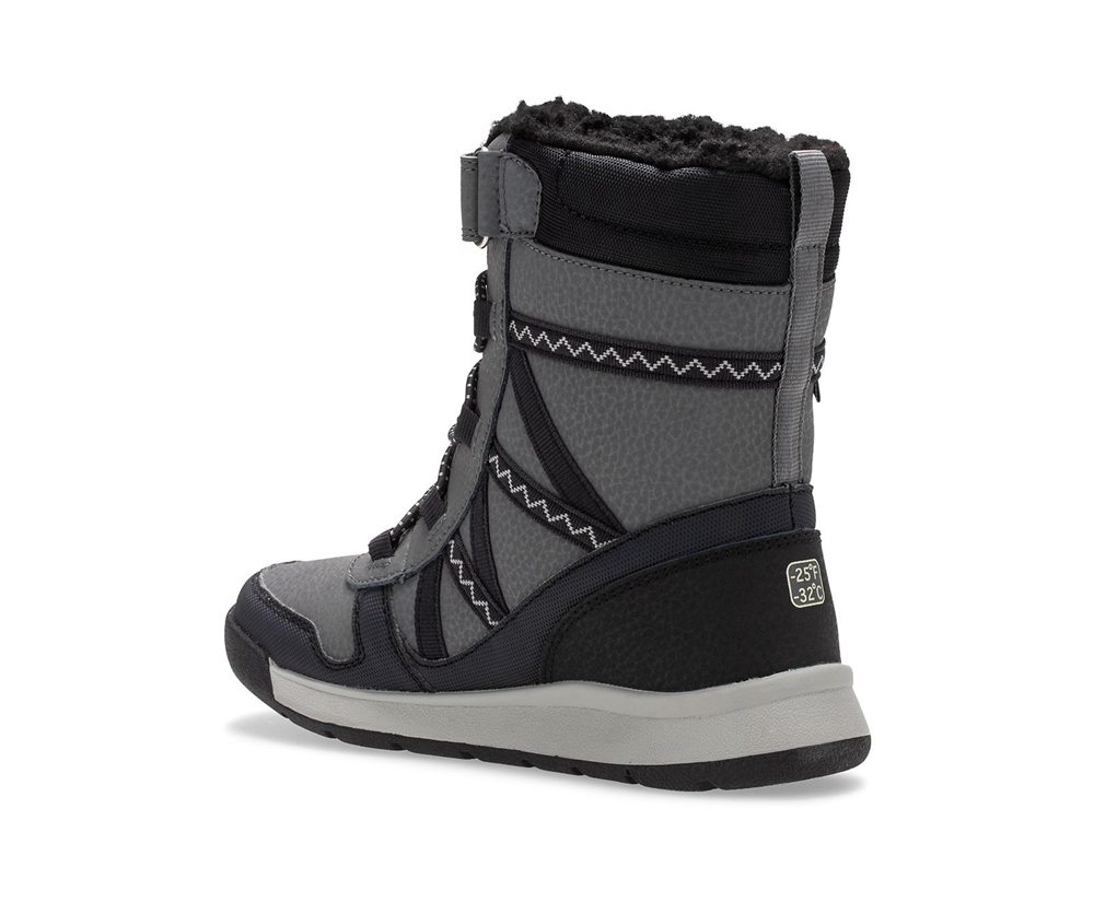 Merrell Støvler Børn - Snow Crush 2.0 Waterproof - Sort/Grå - PKV568291